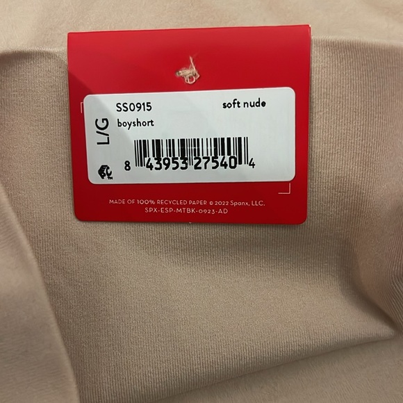 NWT Spanx Everyday Shaping Panties Boyshorts Soft Nude size Large - Picture 3 of 3